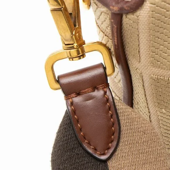 Fendi FF Embroidered Canvas Baguette Shoulder Bag - Picture 11 of 15